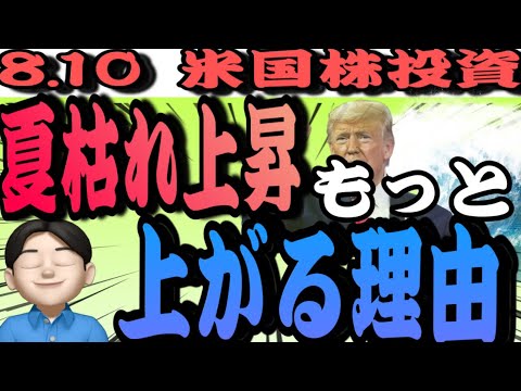 【年末〇〇上昇】夏枯れ相場にビビってるなら見て❤️まだ日経もS&P500も上昇くるぞ‼️