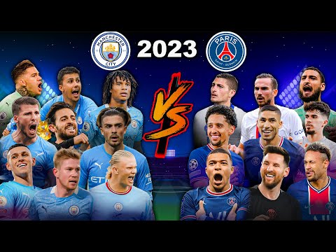 2023 Manchester City 🆚 2023 PSG ! 🔥💪 Ultimate Comparison🔥( Haaland, Mbappe, Messi, Neymar)