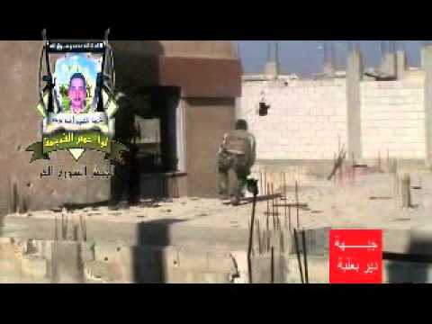 مقطع مرئي لأحد عمليات كتيبة الشهيد أحمد عودة في حي دير بعلبة في حمص
