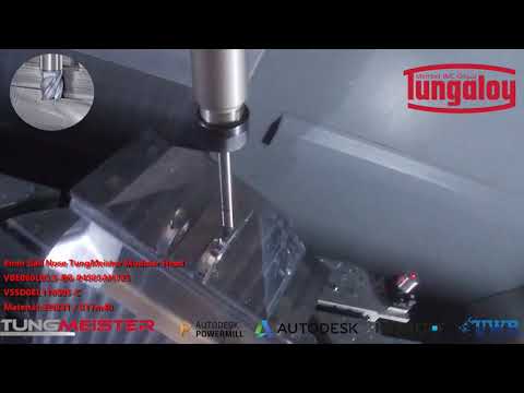 Finishing with 8mm TungMeister modular head using PowerMill