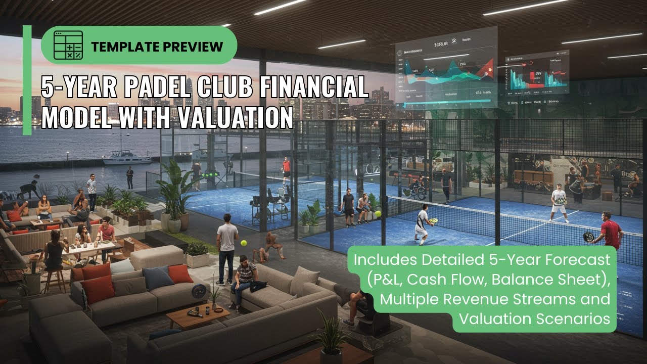 Padel Club Financial Model in Excel – Step-by-Step Template Walkthrough