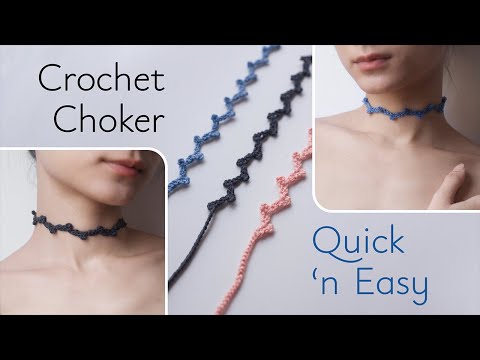 Crochet Choker Tutorial - Absolute Beginner Friendly - QUICK 'n EASY