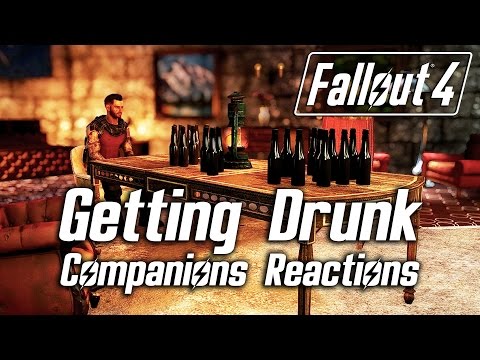Fallout 4 - Getting Drunk - All Companions Reactions