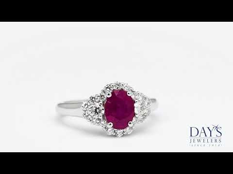 Ruby Ring in 14kt White Gold with Diamonds (1/2ct tw)
