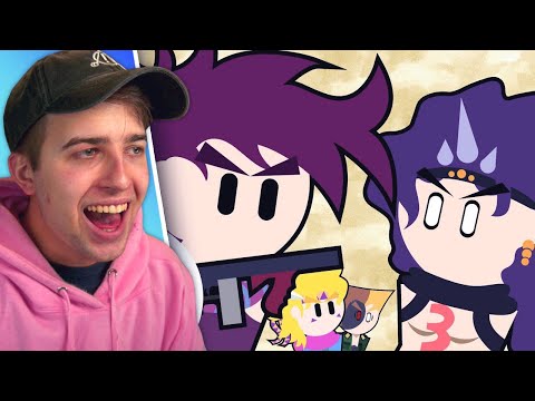 Reacting to JoJo's Bizarre Adventure Battle Tendency But Really Really Fast!!