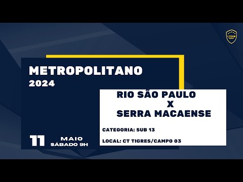 Gols da Partida - Rio São Paulo x Serra Macaense - Sub 13 - Campeonato Metropolitano 2024
