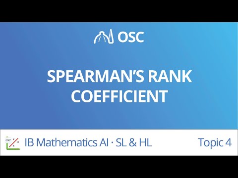 Spearman’s rank coefficient [IB Maths AI SL/HL]