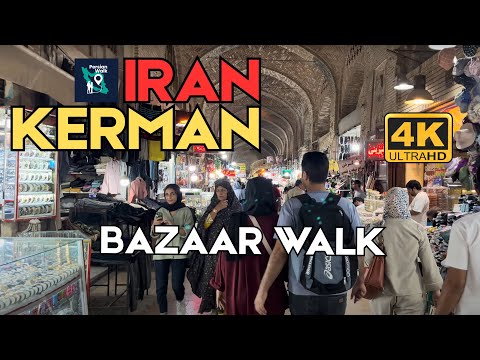 IRAN • KERMAN [2025] 4K • Walking Through Arg Square, Bazaar & Ganj Ali Khan Square