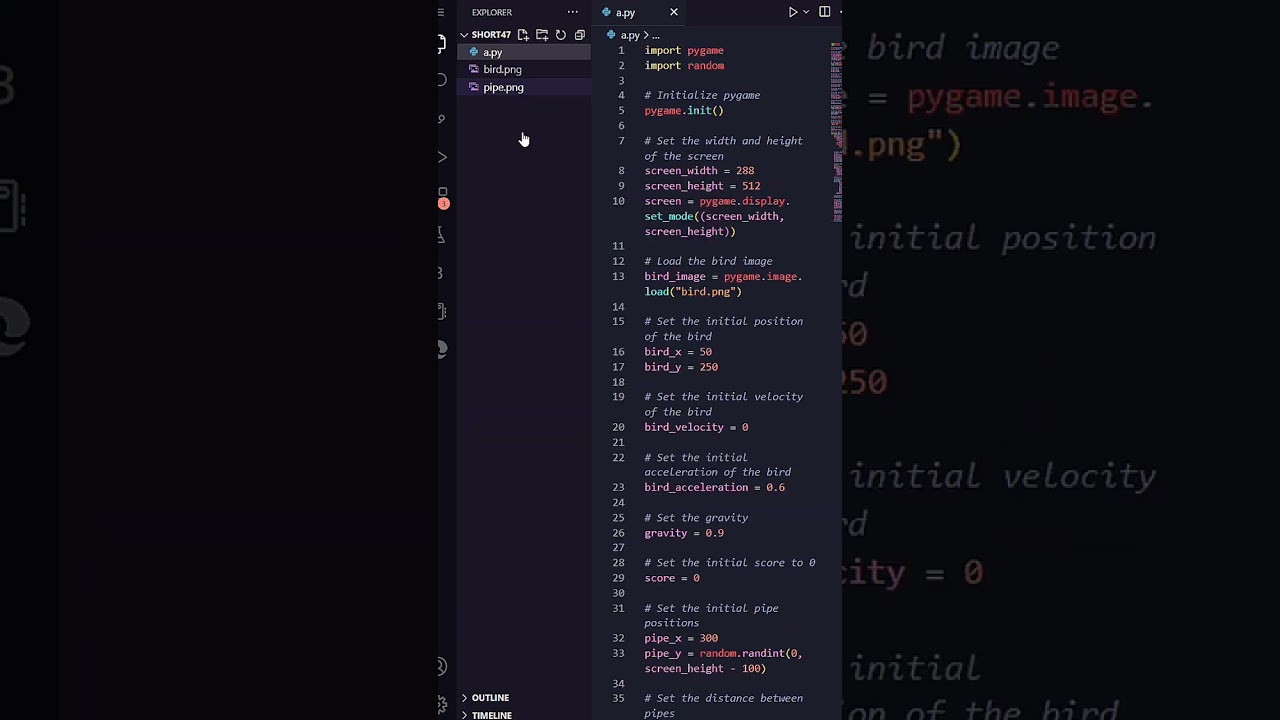 ChatGPT writes Flappy Bird Game in Python #python #shorts #programming #chatgpt
