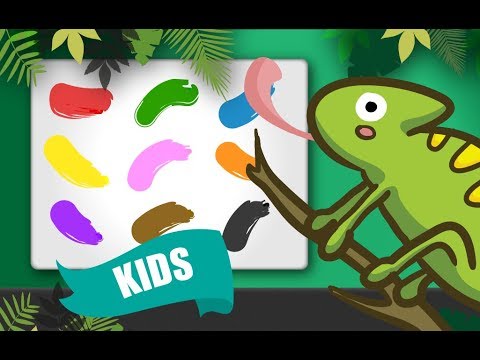 Learn colors with Pascal the Cameleon in French for kids