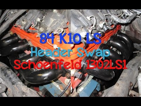 84 K10 LS Header install - Schoenfeld 1302LS1
