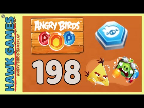 Angry Birds Stella POP Bubble Shooter Level 198 - Walkthrough, No Boosters