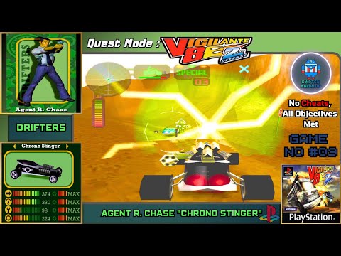 Vigilante 8 2nd Offense PS1 - Quest Mode : Agent R Chase - Chrono Stinger HD