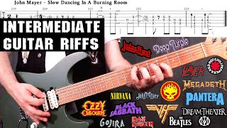 30 Must-Know Intermediate Guitar Riffs | With Tabs