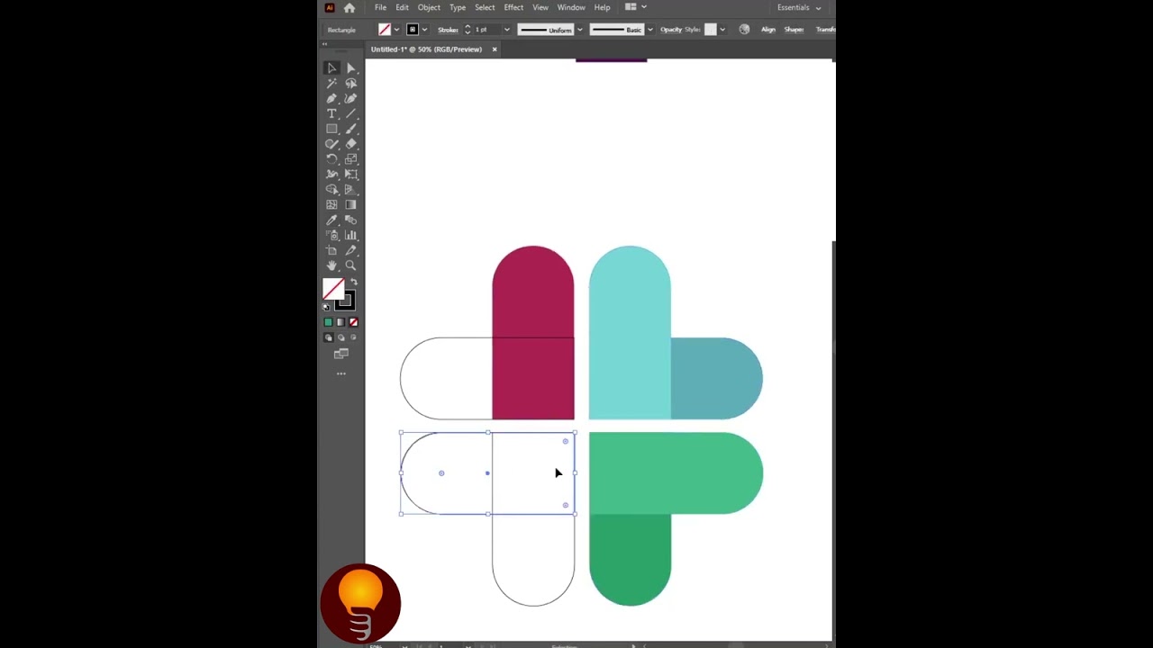 Logo Design  Adobe Illustrator CC Tutorial 30 #shorts #shortsfeed #illustrator #desi  #illustration
