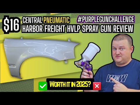$16 HVLP PURPLE HARBOR FREIGHT SPRAY GUN REVIEW EPIC FAIL #PURPLEGUNCHALLENGE