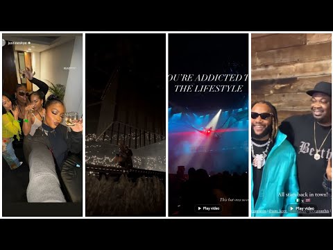 Justine Skye,other stars  AT REMA'S LONDON 02 ARENA CONCERT + the illuminati connection.