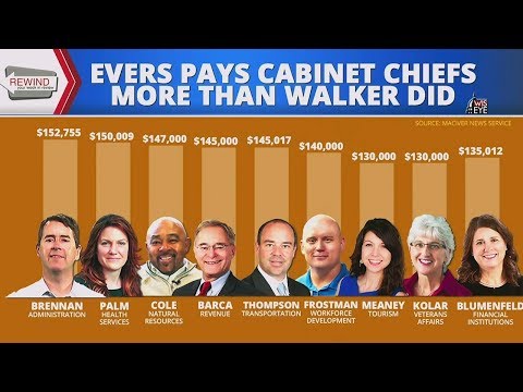 WisEye Morning Minute: Rewind - Evers Pays Cabinet Chiefs More than Walker Did