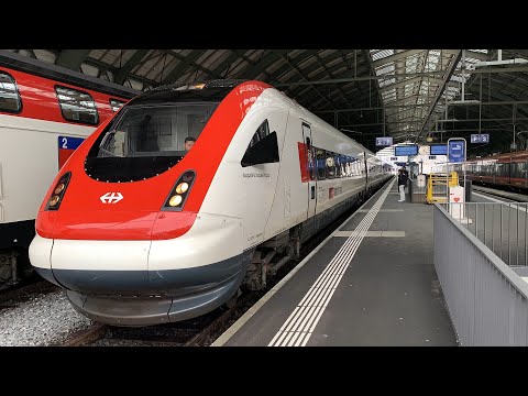 Ausfahrt des (SBB RABDe 500 ICN) beim Bahnhof St. Gallen