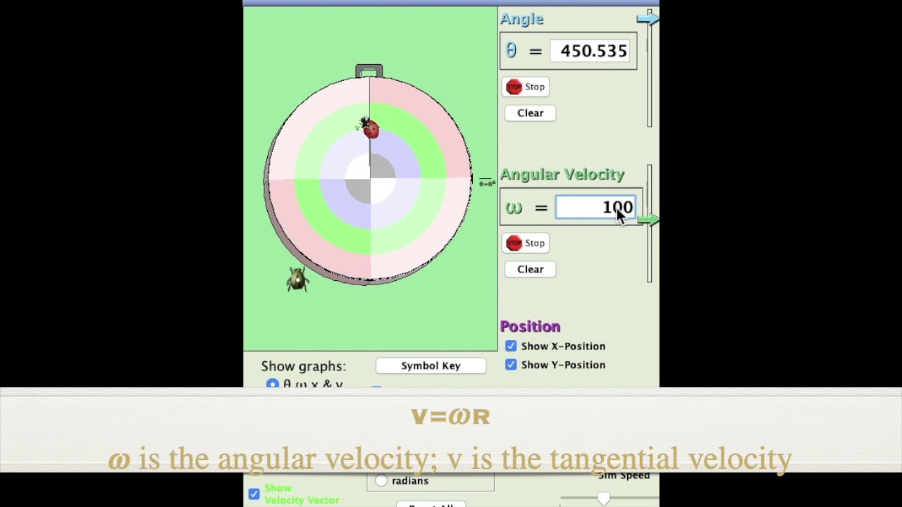 Visualizing Angular velocity and Angular Displacement Upload
