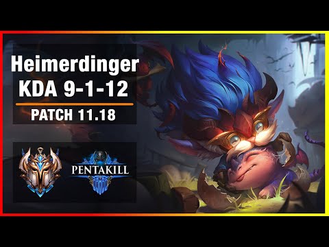 Heimerdinger vs Swain - Challenger KR - Patch 11.18