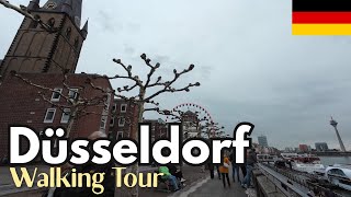 【4K】🇩🇪Düsseldorf Walking Tour | A Calm Walk Along the Rhine River City Walk & Nature🦆
