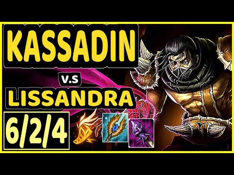 DOPA (APDO) (KASSADIN) vs LISSANDRA - 6/2/4 KDA MID CHALLENGER GAMEPLAY - KR