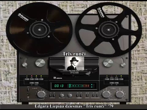 Magnetofona lente Edgara Liepiņa dziesmas "Trīs runči" '79 + Alfrēds Vinters (Olimp 004 Stereo)