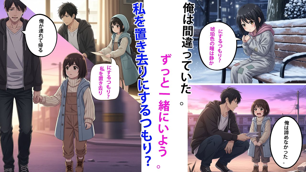 【漫画】「俺は君の責任じゃない」そう言って突き放した少女が姿を消した…雪の夜に拾った琥珀の瞳の子と、無感情な画家が初めて「家族」になるまで。