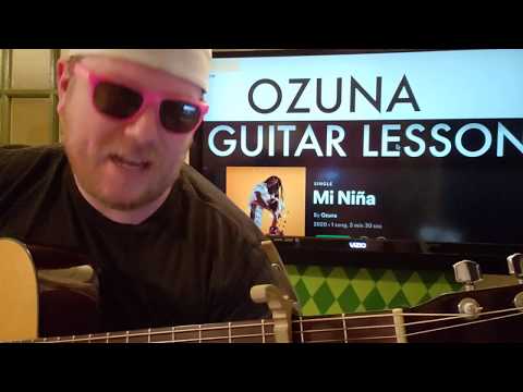 How To Play Mi Niña on guitar Ozuna // easy guitar tutorial beginner lesson easy chords