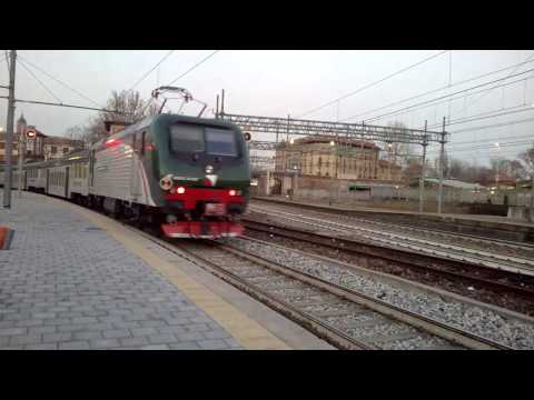 E464 446 Trenord+8 piano ribassato XMPR e Trenord - Monza 26/01/2017
