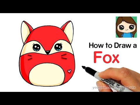 How to Draw a Cute Fox Easy | Squishy Squooshems
