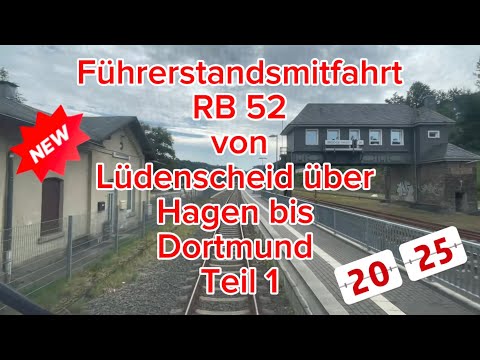 Führerstandsmitfahrt RB52 | Teil 1: Lüdenscheid ➔ Hagen | Volmetal-Bahn