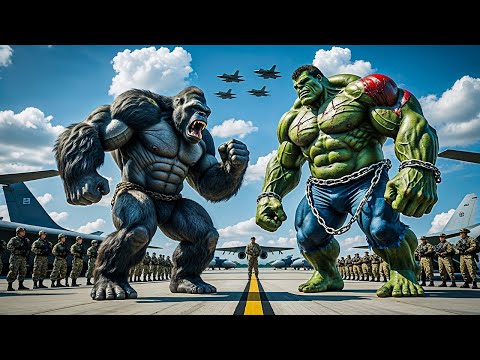 King Kong vs. Hulk: The confrontation begins on a military cargo plane