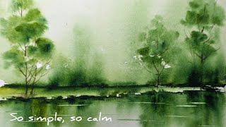 This Simple Watercolor Landscape Feels So Peaceful 