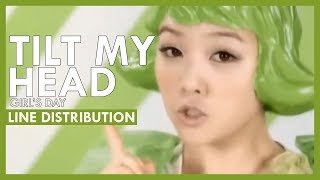 Girl's Day - Tilt my Head Line Distribution (Color-Coded)