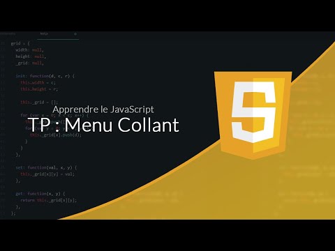 Apprendre le JavaScript Chapitre 16 TP Menu collant