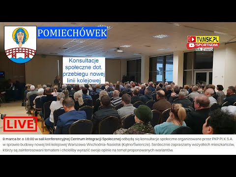 tv.nsk.pl [zapis] Konsultacje społeczne dotyczące przebiegu nowej linii kolejowej CPK - Pomiechówek