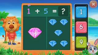 Let's practise addition with Lion | Math games | Educational cartoons