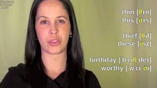 English: How to Pronounce TH Consonants [θ] + [ð]:  Ameircan Accent