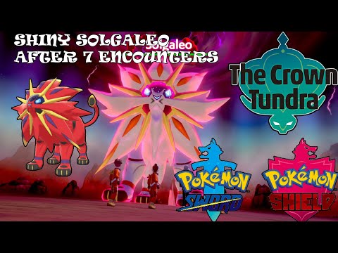 Shiny Solgaleo In The Crown Tundra After Only 7 Encounters! Pokemon Sword and Shield