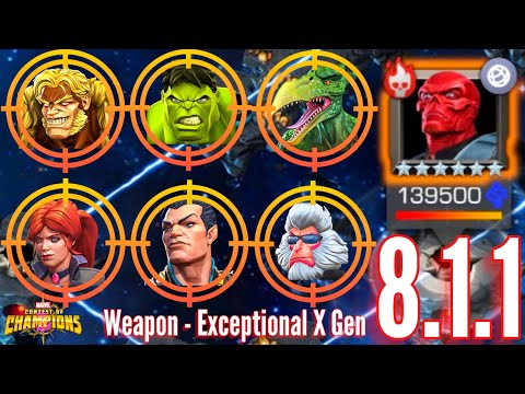 ACT 8.1.1 Weapon Exceptional X Gen Easy Path • Mcoc • Marvel Contest of Champions Act 8 .1.1