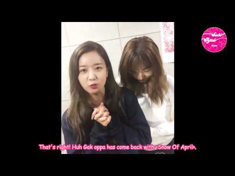 [SoshiAPinkSubs][150318] A Pink's Bomi & Namjoo Support Video for Huh Gak's 'Snow Of April'