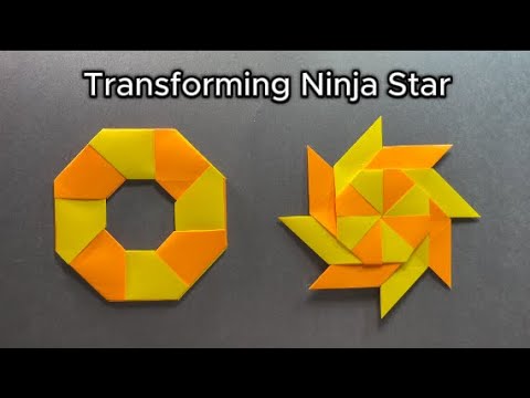 How to Make a Paper Transforming Ninja Star? | DIY Origami Paper Ninja Star | Fidget Toy