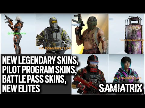 New Legendary Skins, New Battle Pass Skins, New Pilot Programs Skins and Tachanka Elite + Buck Elite