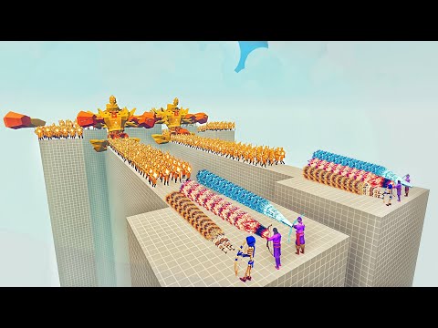 100x GOLDEN KNIGHTS + GOLD GOLEM vs EVERY GOD - Totally Accurate Battle Simulator TABS