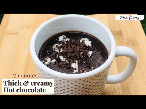 Thick hot chocolate recipe | Italian hot chocolate | Quick & easy