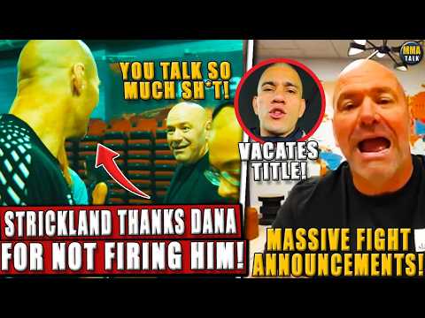 UNSEEN FOOTAGE of Sean Strickland THANKING Dana White for NOT FIRING HIM! Dana ANNOUNCES BIG FIGHTS!