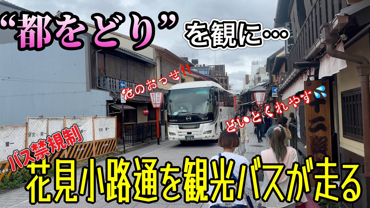 【運転動画】祇園甲部歌舞練場へ観光バスでドキドキしながらゆく🚌