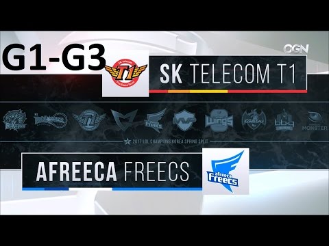 SKT vs AFS Game 1-3 Highlights - 2017 LCK SPRING SPLIT - FULL HIGHLIGHTS